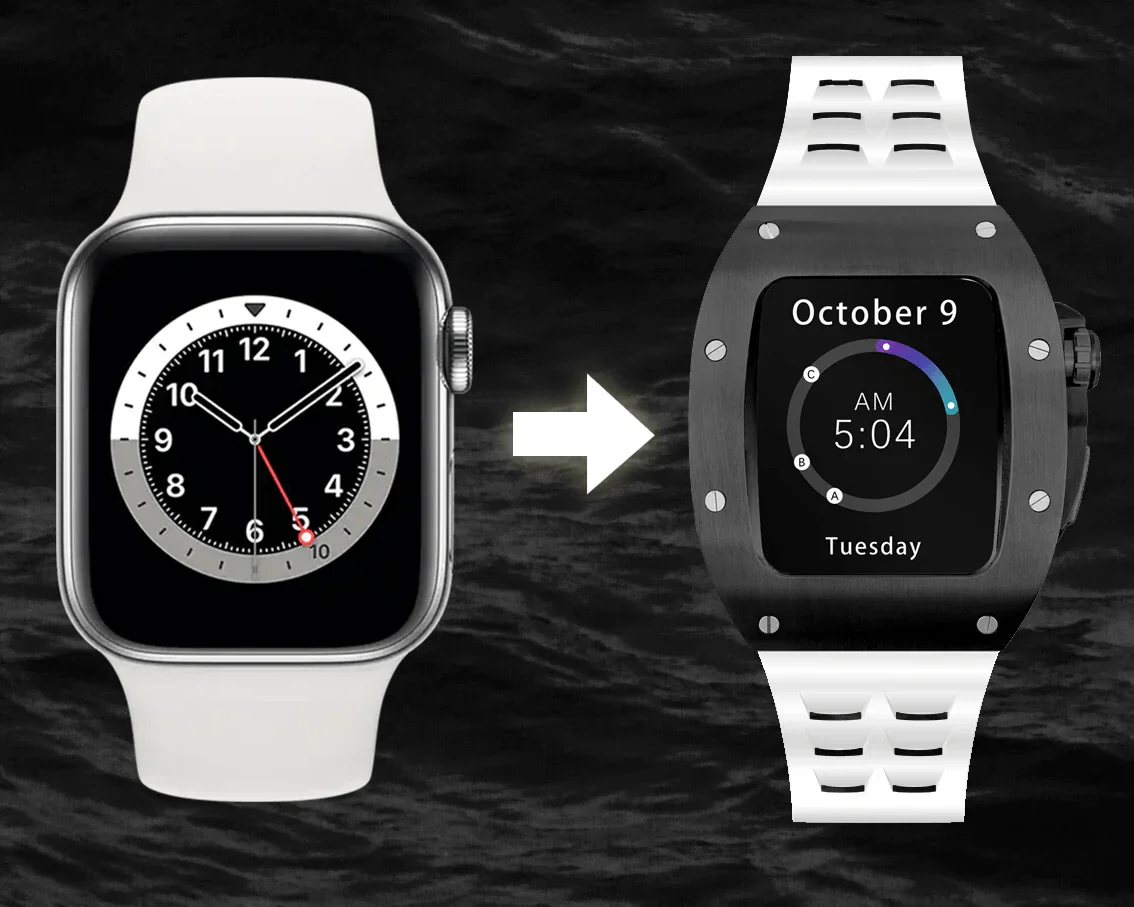 black/white Smartwatch Sports case - Image 3