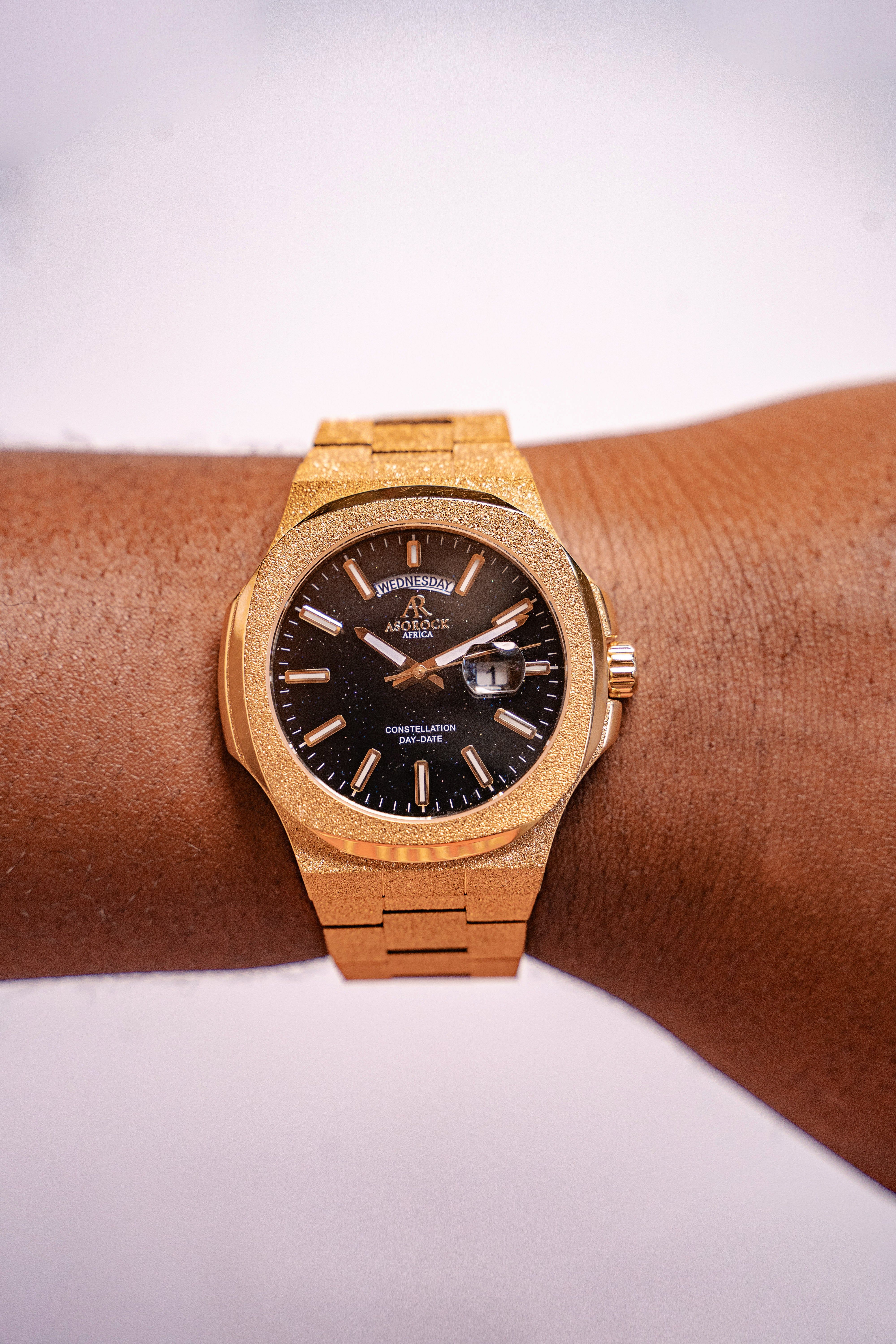 Gold/Black Frosted Stardust Constellation Day Date (PRE-ORDER SHIPS OUT APRIL 5TH) - Image 6