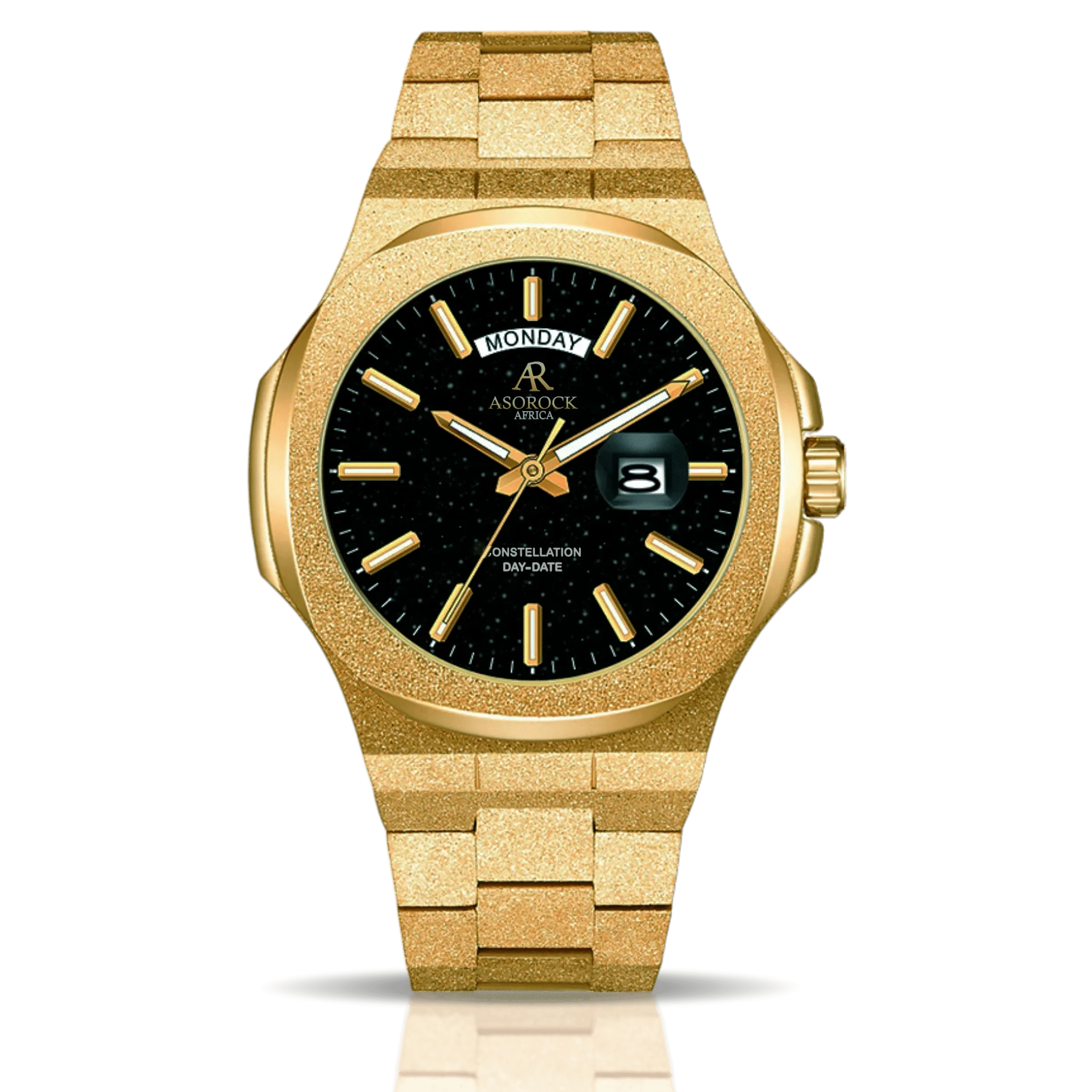 Gold/Black Frosted Stardust Constellation Day Date (PRE-ORDER SHIPS OUT APRIL 5TH) - Image 7