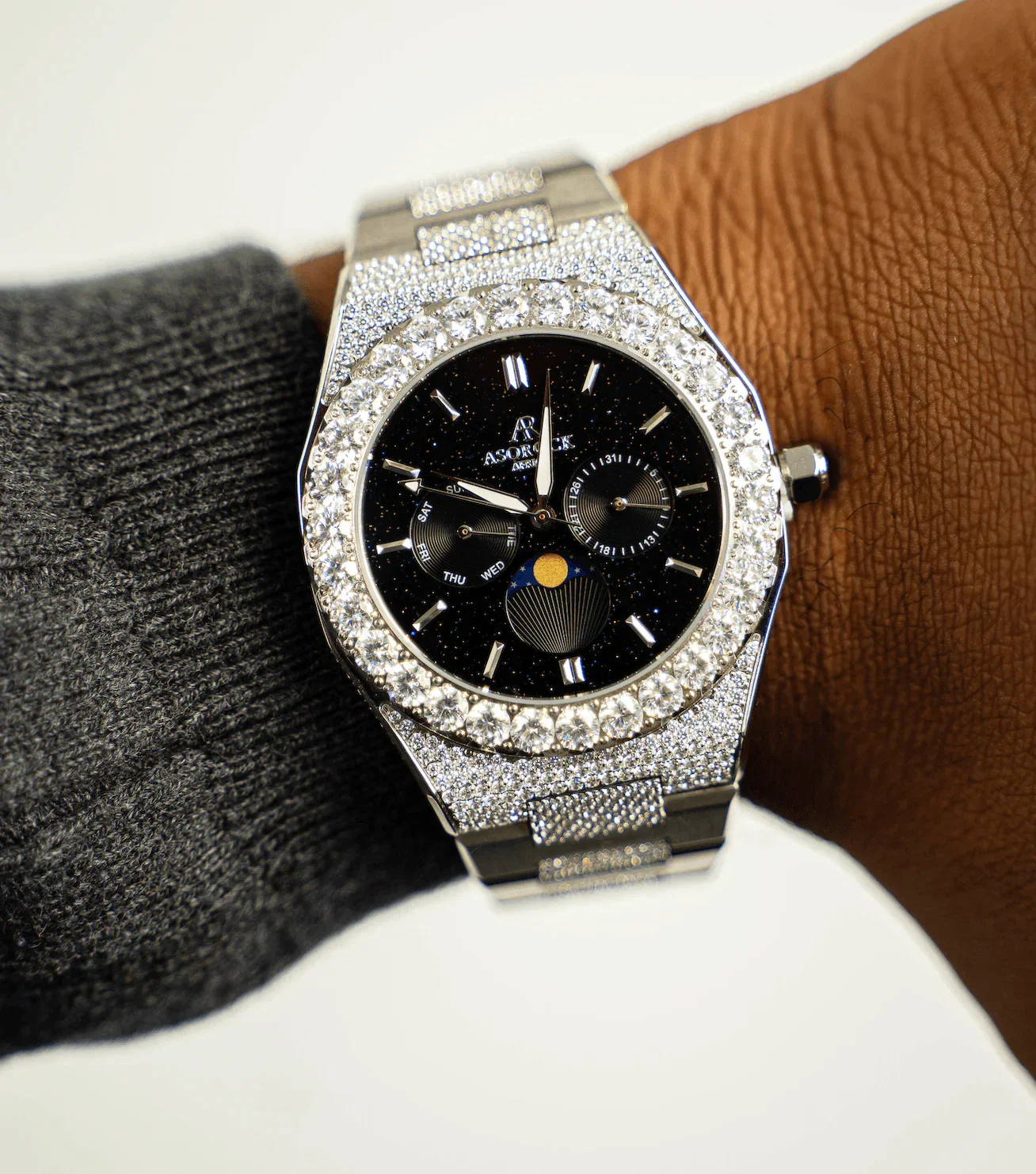 Iced transporter - Big diamond bezel - Half iced strap - Image 6