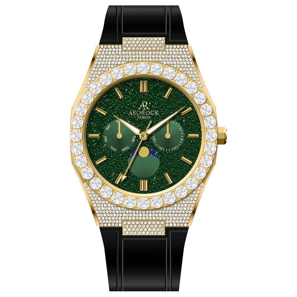 Iced transporter - Big diamond bezel - rubber strap - Image 7