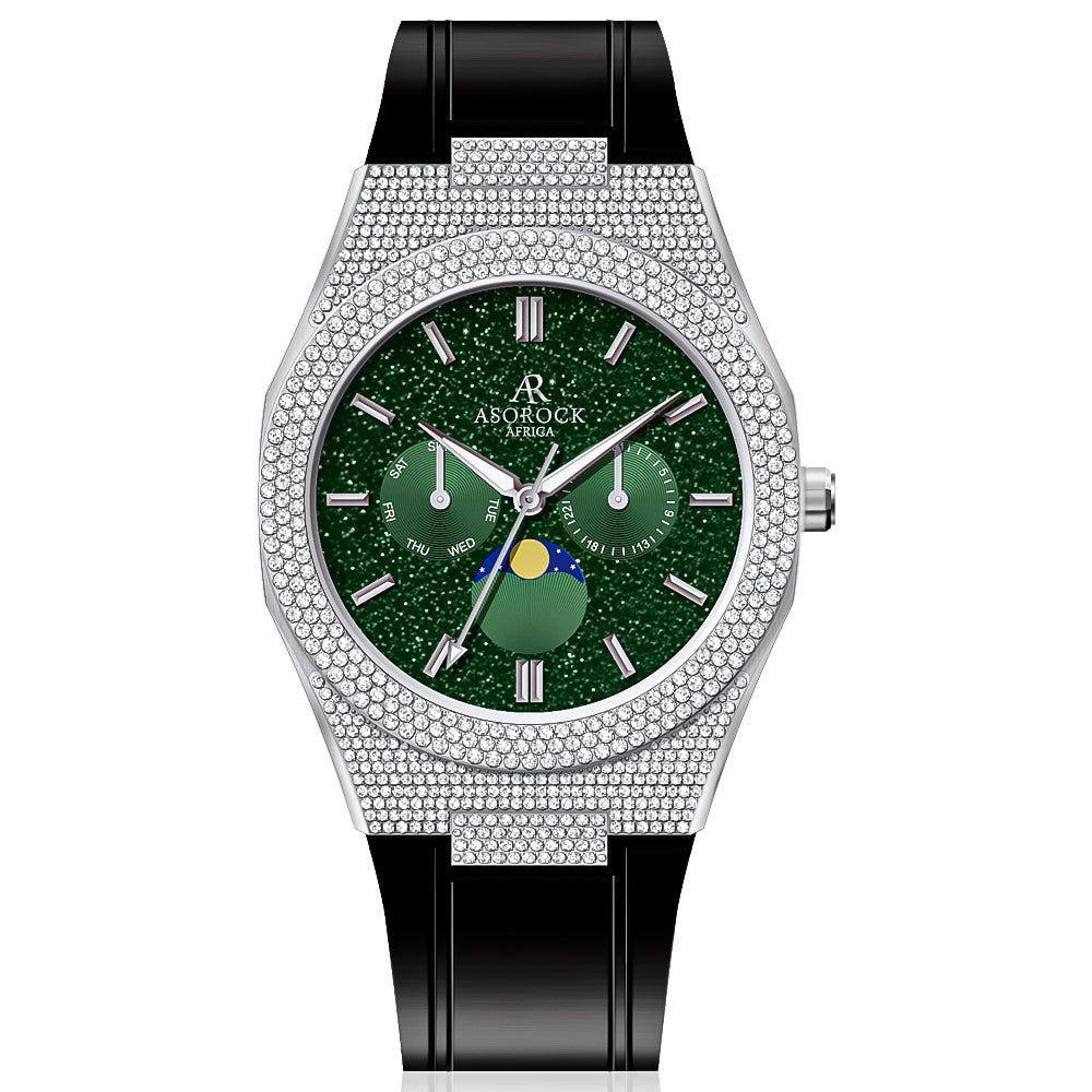 Iced transporter - small diamond bezel - rubber strap - Image 7