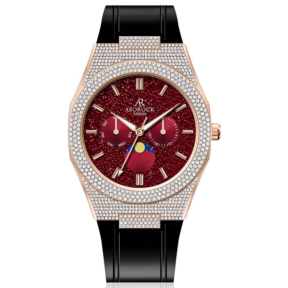 Iced transporter - small diamond bezel - rubber strap - Image 8