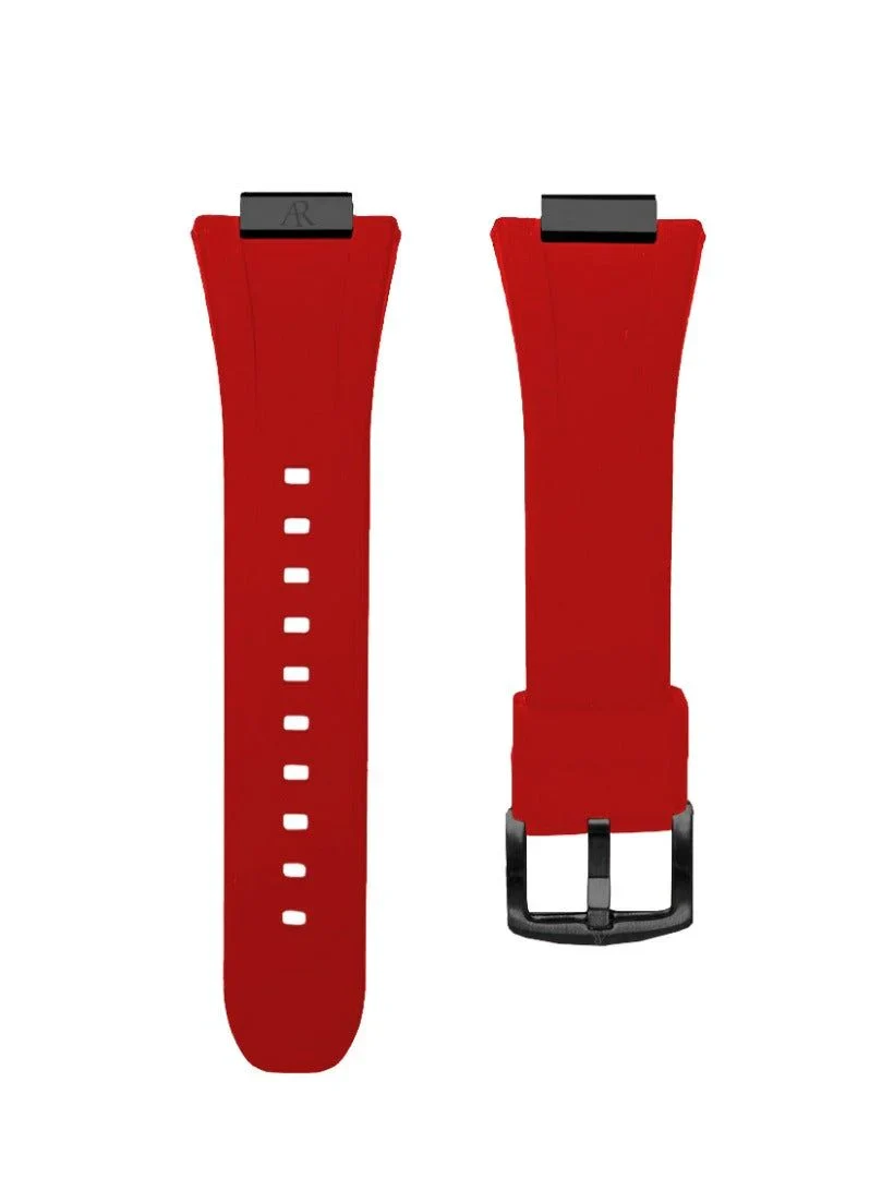 red rubber smartwatch case strap - Image 4