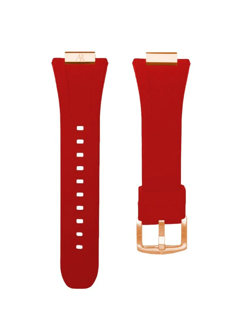 red rubber smartwatch case strap - Image 6
