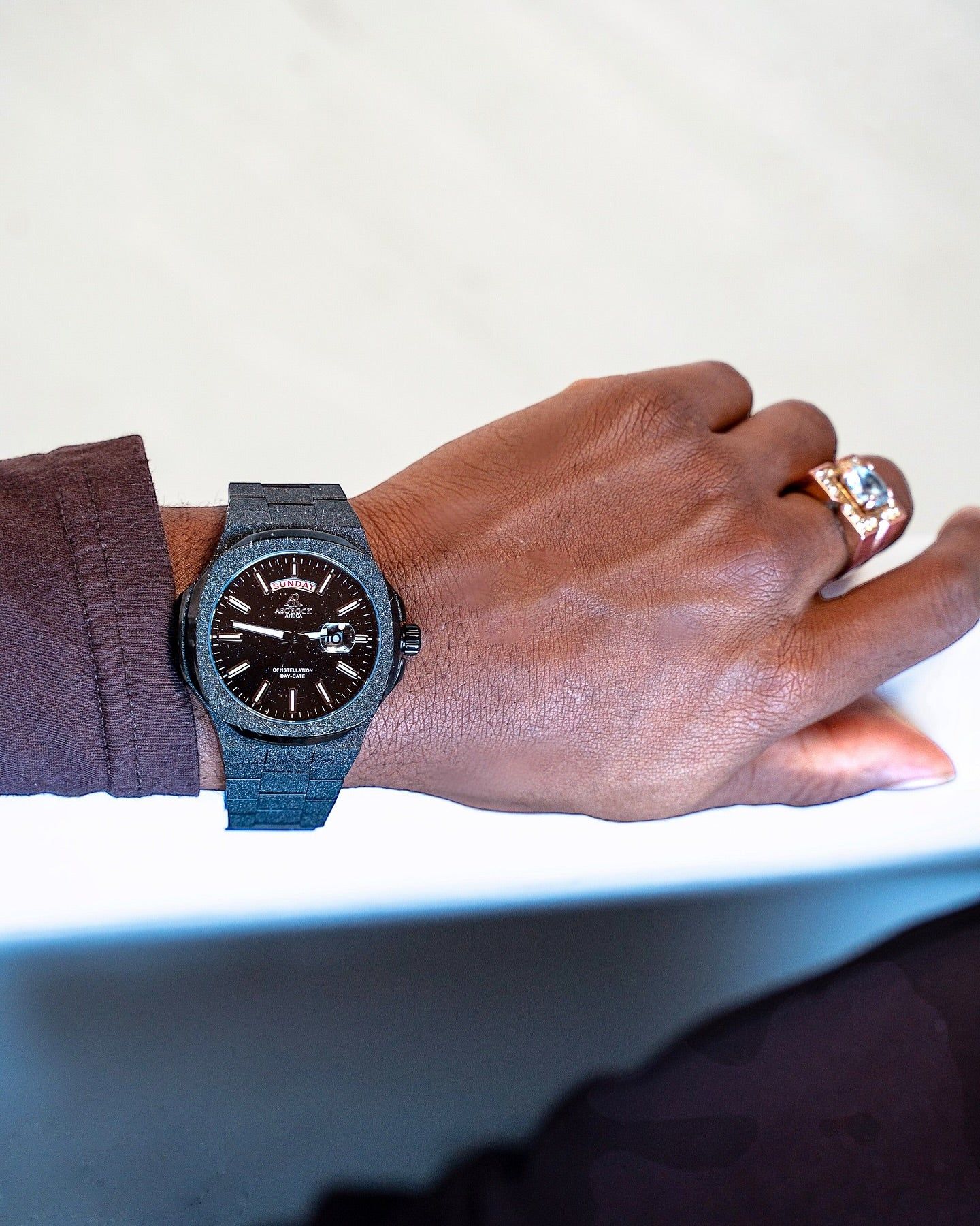 All Black frosted stardust Constellation Day-Date (PRE-ORDER SHIPS OUT APRIL 5TH) - Image 3