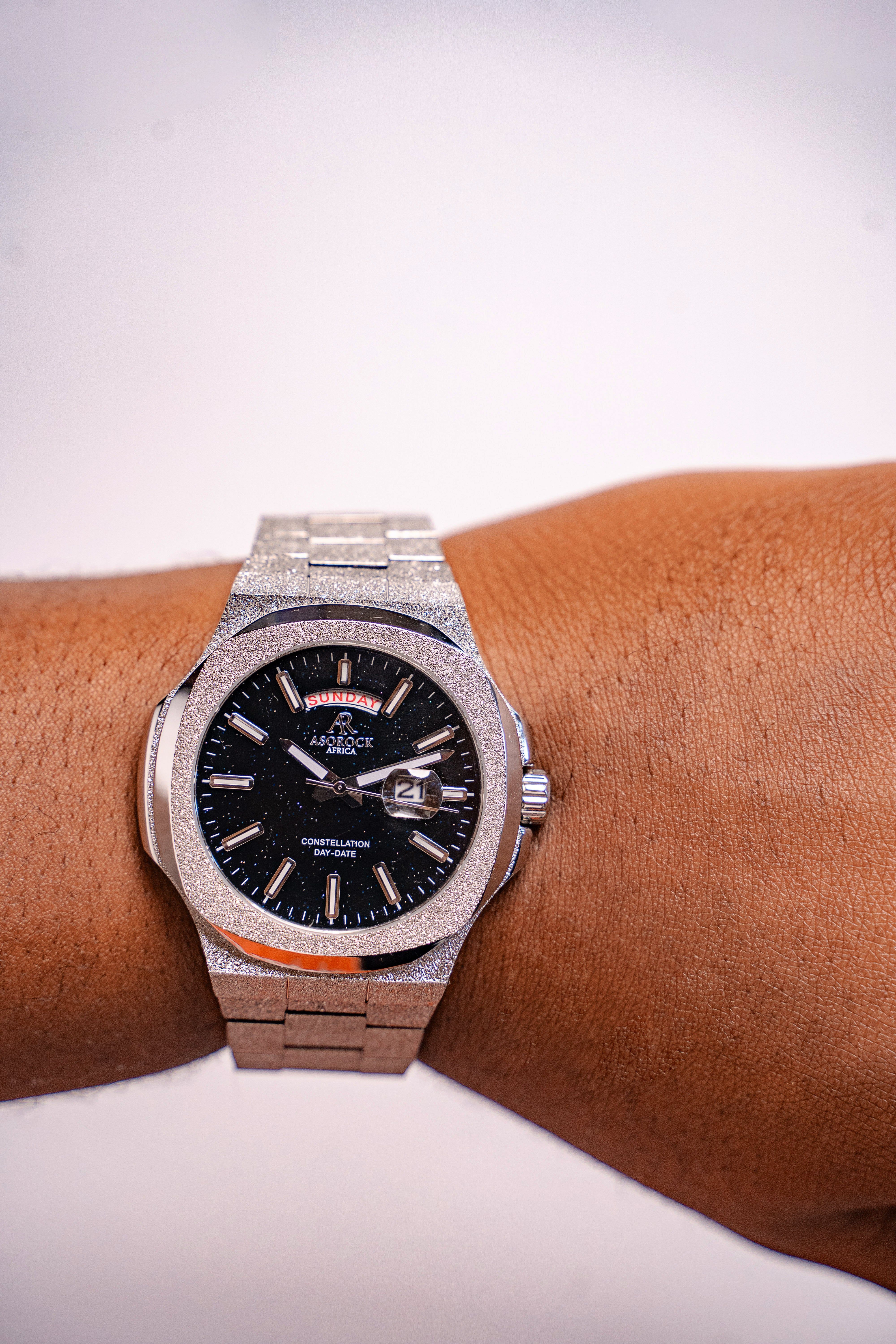 Silver/Black Frosted Stardust Constellation Day Date (PRE-ORDER SHIPS OUT APRIL 5TH) - Image 10