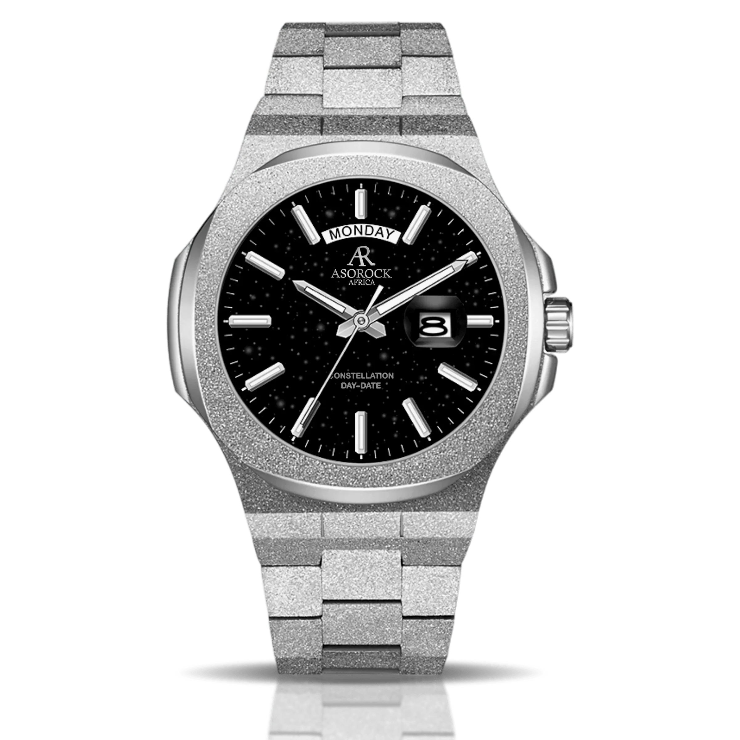 Silver/Black Frosted Stardust Constellation Day Date (PRE-ORDER SHIPS OUT APRIL 5TH) - Image 9