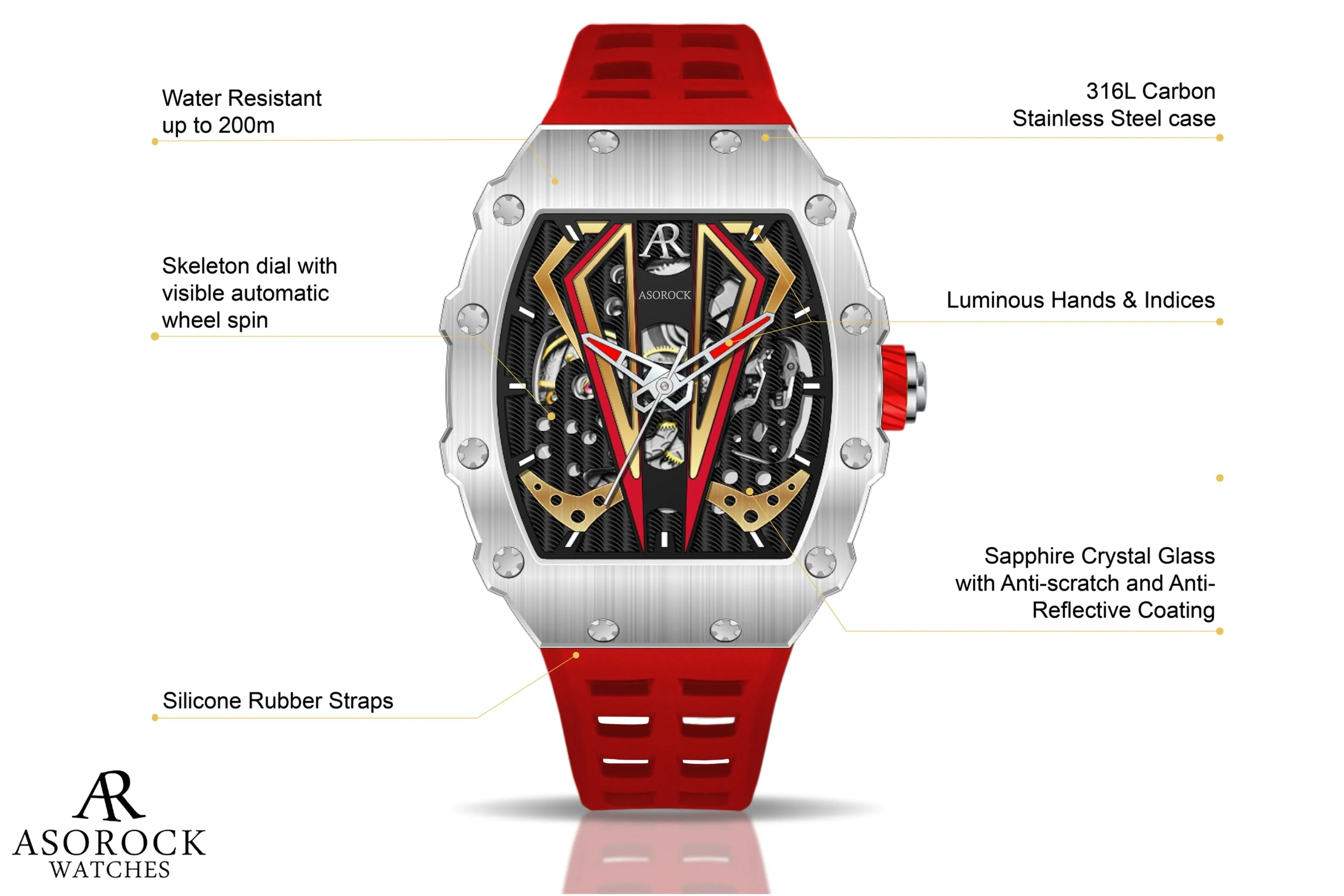 Silver/red Motorsport V2 automatic - Image 7