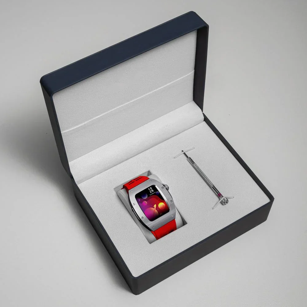 Silver/red Smartwatch Sports case - Image 3