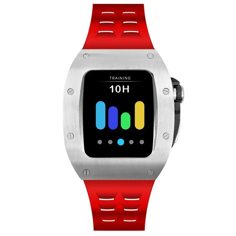 Silver/red Smartwatch Sports case - Image 6