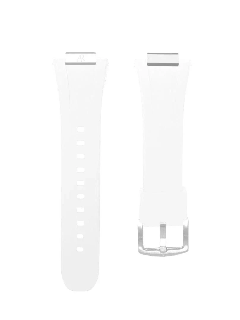 White rubber smartwatch case strap - Image 4